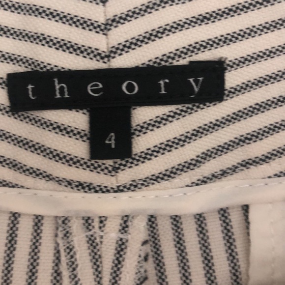 🩳- Theory Yanima Canvas Stripe Shorts Size 4! NWT! - Picture 10 of 11
